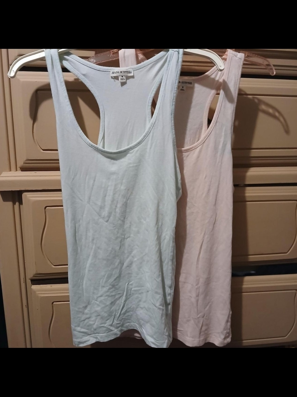 Zenana Outfitters Mint Green & Pale Peach Racerback Tank Tops - 2 Pack